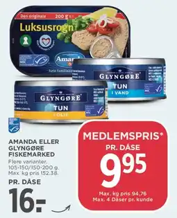 MENY Amanda eller Glyngøre fiskemarked tilbud