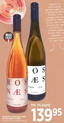 MENY RØSNÆS Hvidvin Cuvée eller Rosé Cuvée tilbud