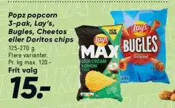 Bilka Popz popcorn / Chips (Lay's, Bugles, Cheetos, Doritos) tilbud