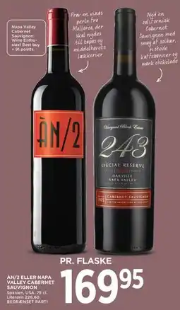 MENY ÅN/2 eller Napa Valley Cabernet Sauvignon tilbud