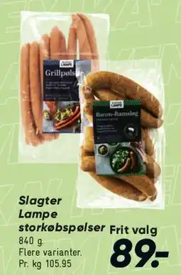 Bilka Slagter Lampe - stk/pølser tilbud