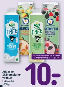 REMA 1000 Arla eller Skånemejerier yoghurt (laktosefri) tilbud