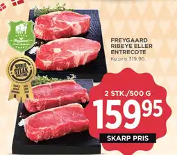 MENY Freygaard ribeye eller entrecote tilbud