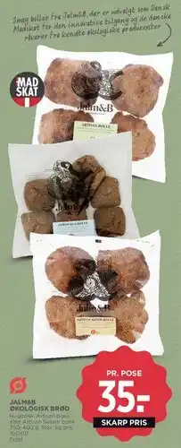MENY Jalm&B økologisk brød / boller (pose) tilbud