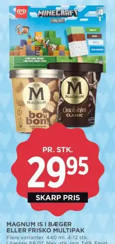 MENY Magnum is i bæger eller Frisko multipak tilbud