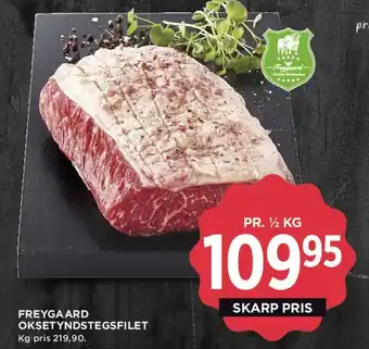 MENY FREYGAARD OKSETYNDSTEGSFILET tilbud