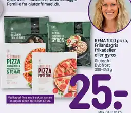 REMA 1000 Glutenfri pizza og gyros (REMA1000 / Frilandsgris) tilbud