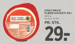 MENY First Price Fløde Havarti 60+ tilbud