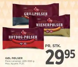 MENY GØL PØLSER tilbud