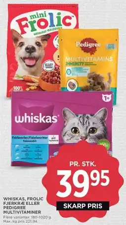 MENY Whiskas, Frolic eller Pedigree tilbud