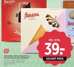 MENY Hansens økologiske is tilbud