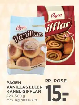 MENY Pågen Vanillas eller Kanel Gifflar tilbud