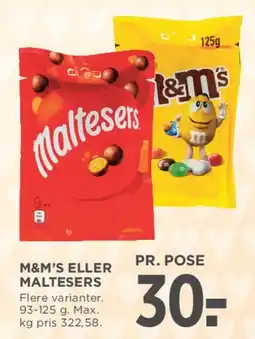 MENY M&M's eller Maltesers tilbud