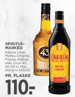 MENY Kahlúa, Malibu Original eller Licor 43 tilbud