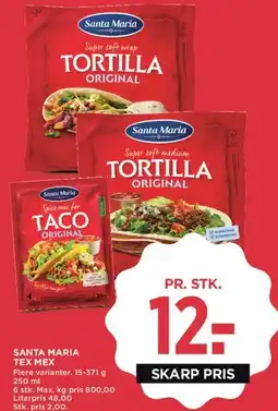 MENY Santa Maria Tex Mex (Tortilla & Taco) tilbud