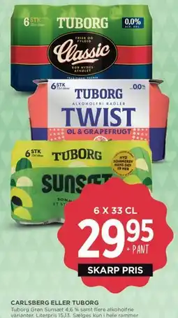 MENY Tuborg / Carlsberg 6-pak tilbud