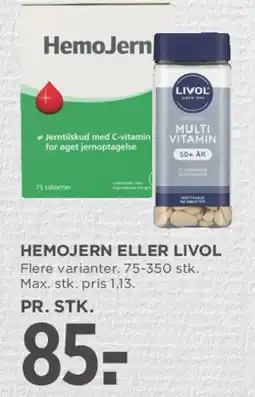 MENY Hemojern eller Livol tilbud