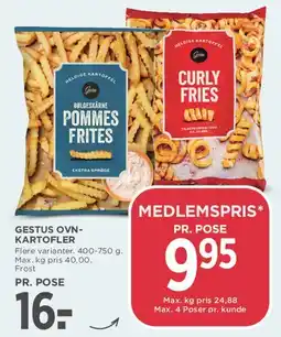 MENY Gestus ovn-kartofler tilbud