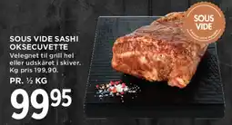 MENY Sous vide sashi oksecuvette tilbud