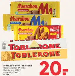 SPAR Marabou eller Toblerone tilbud