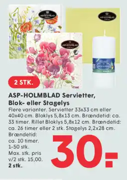 SPAR Asp-holmblad servietter, blok-eller stagelys tilbud