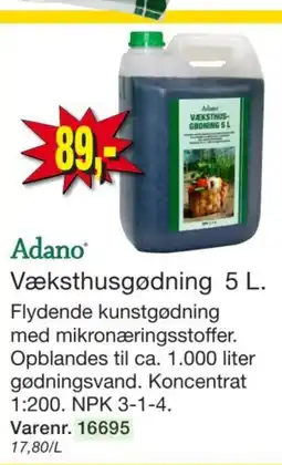 Harald Nyborg Adano Væksthusgødning tilbud
