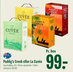 Min Købmand Paddy’s Creek eller La Cuvée tilbud