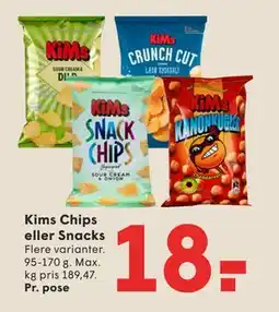 SPAR Kims Chips eller Snacks tilbud