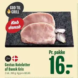 Min Købmand Gestus Koteletter af Dansk Gris tilbud