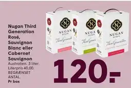SPAR Nugan Third Generation Rosé, Sauvignon Blanc eller Cabernet Sauvignon tilbud