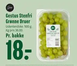 Min Købmand Gestus Stenfri Grønne Druer tilbud