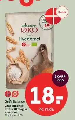 SPAR Grøn Balance Dansk Økologisk Hvedemel tilbud