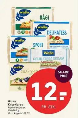 SPAR Wasa Knækbrød tilbud