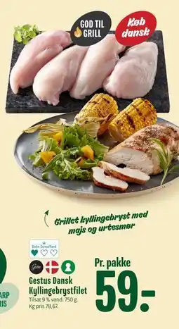 Min Købmand Gestus Dansk Kyllingebrystfilet tilbud