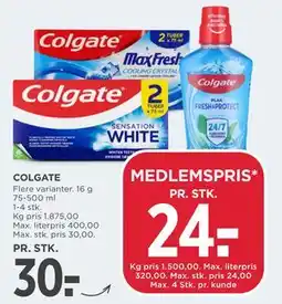 MENY COLGATE tilbud