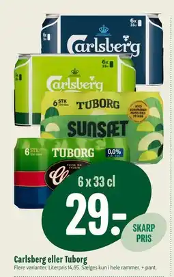 Min Købmand Carlsberg eller Tuborg tilbud