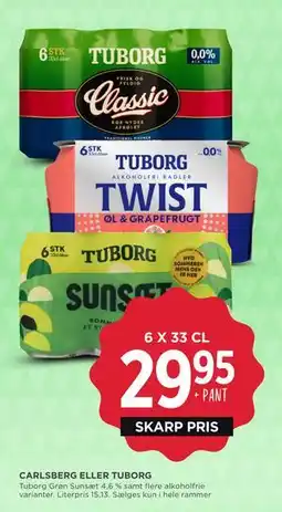 MENY CARLSBERG ELLER TUBORG tilbud