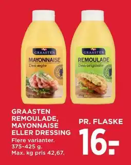 MENY GRAASTEN REMOULADE, MAYONNAISE ELLER DRESSING tilbud