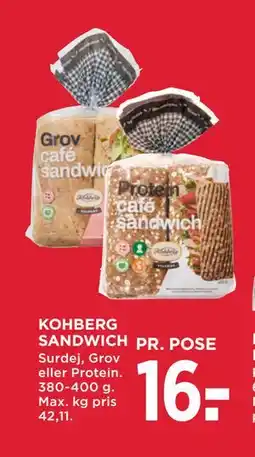 MENY KOHBERG SANDWICH tilbud