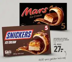 MENY SNICKERS ICE CREAM ELLER MARS ICE CREAM tilbud