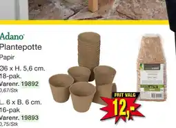 Harald Nyborg Adano Plantepotte Papir tilbud