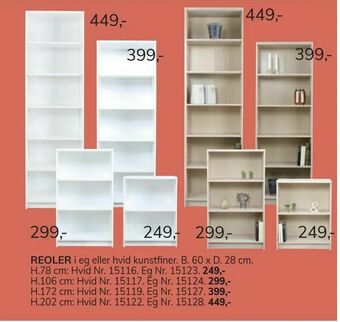 Daells Bolighus Reoler tilbud