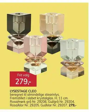Daells Bolighus Lysestage cleo tilbud