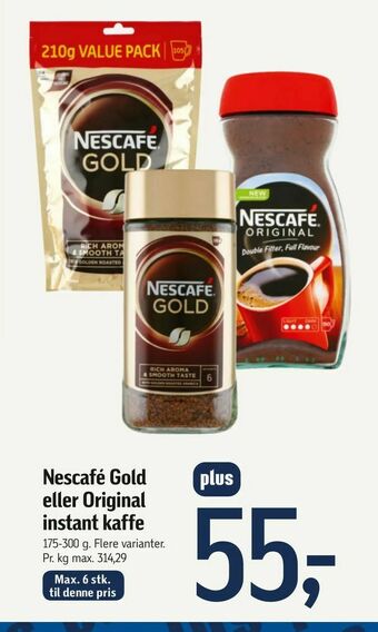Føtex Nescafé Gold eller Original instant kaffe tilbud
