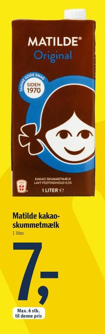 Føtex Matilde kakaoskummetmælk tilbud