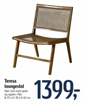 Føtex Teresa loungestol tilbud