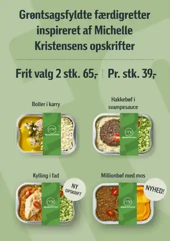 Føtex Grøntsagsfyldte færdigretter inspireret af Michelle Kristensens opskrifter tilbud