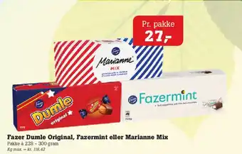 Poetzsch Padborg Fazer Dumle Original, Fazermint eller Marianne Mix tilbud