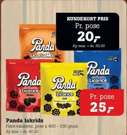 Poetzsch Padborg Panda lakrids tilbud