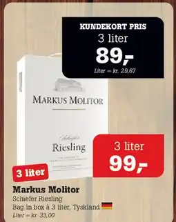 Poetzsch Padborg Markus Molitor Riesling tilbud